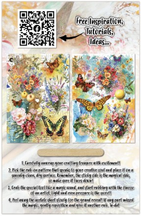 AALL & Create- Rub-On Sheets- Zesty Blossoms