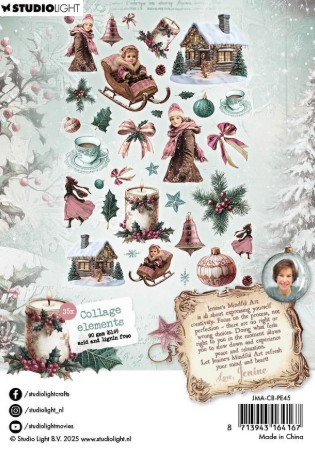 Studio Light- Jenine's Mindful Art Collection- Christmas Blush- Collage Elements