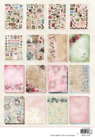 Studio Light DIY Block Vintage Roses A4 nr.44