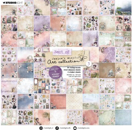 Studio Light Jenine's Mindful Art Collection- Best of Block 3- 8x8 Single-sided Paper Pad