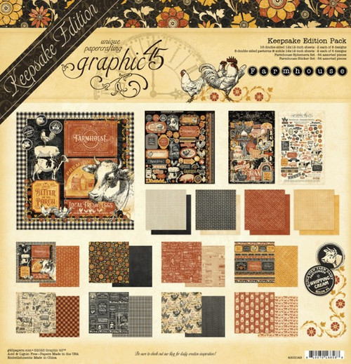 Graphic 45- Keepsake Edition Pack- Farmhouse
