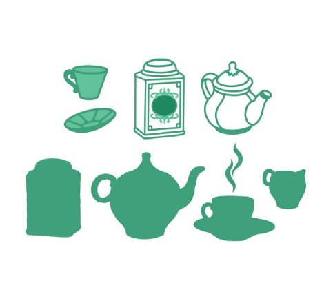 Couture Creations Tea Time Cutting Die Set 16pc