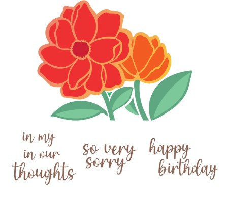 Couture Creations Gorgeous Dahlia Stencil Set 4pc