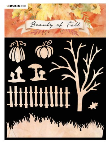 Studio Light Mask- Beauty of Fall 6X6 Stencil