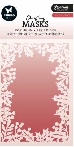 Studio Light Essentials Christmas Mask- Holly Frame Stencil