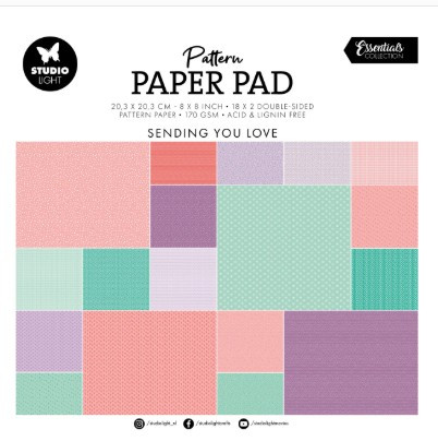 Studio Light- Pattern Paper Pad- Sending You Love 36 SH