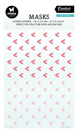 Studio Light- Essentials Mask- Heart Pattern Stencil nr.175