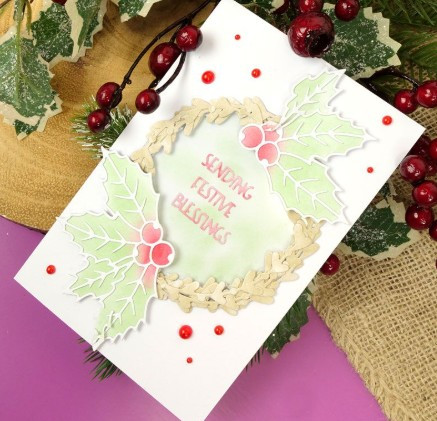 Hunkydory Moonstone Dies - Sweet Holly Sprig