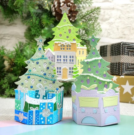 Hunkydory Crafts Moonstone Combos - Pop-Up Christmas Tree Card