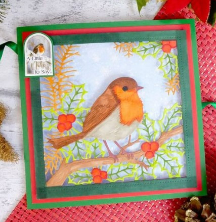Hunkydory Crafts Moonstone Die- Holly Jolly Robin MSTONE914