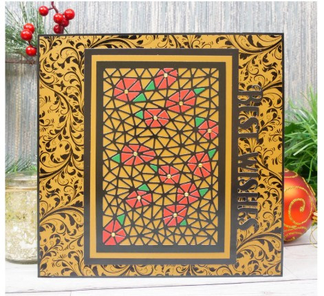 Hunkydory Moonstone Dies Stylised Stained Glass Background Panel