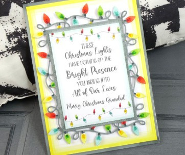 Hunkydory Moonstone Dies - Fabulous Christmas Lights Frame