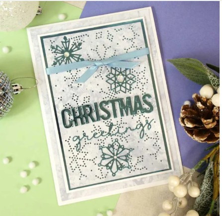 Hunkydory Moonstone Dies - Pierced Snowflake Background Panel