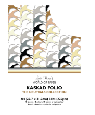 Kaskad Folio Neutrals Collection A4 225gsm Coloured Core Cardstock 40 sheets