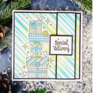 Hunkydory For The Love Of Masks Presents & Bows Background 6x8 Mask