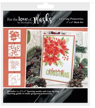 Hunkydory- For the Love of Masks - Layering Poinsettias
