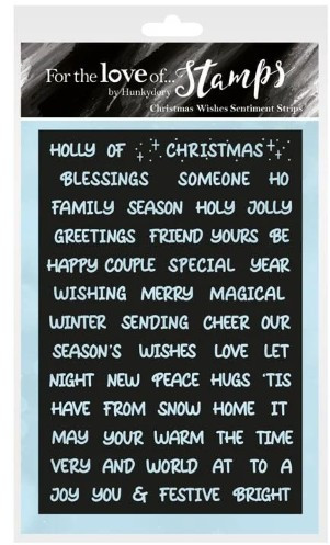 Hunkydory For The Love Of Stamps- Christmas Wishes Sentiment Strips