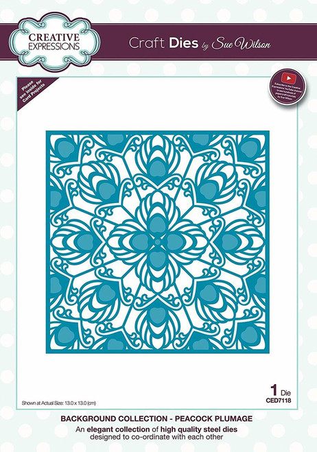 Creative Expressions- Sue Wilson Dies- Background Collection- Peacock Plumage, CED7118