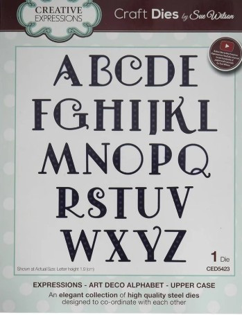Creative Expressions- Sue Wilson- Expressions Collection- Art Deco Alphabet- Upper Case