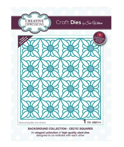 Creative Expressions- Sue Wilson- Background Collection- Celtic Squares Die