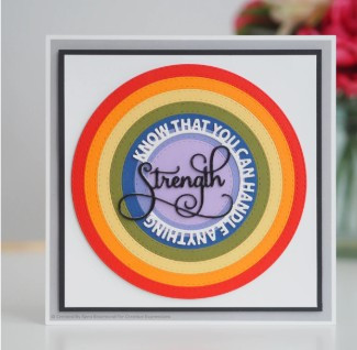 Creative Expressions Sue Wilson- Circle Sayings Collection- Strength Craft Die