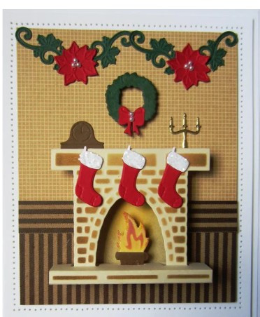 Creative Expressions- Sue Wilson- Festive Collection- 3D Fireplace