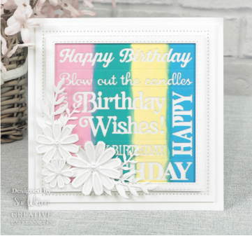 Creative Expressions- Sue Wilson- Boxed Sentiments- Birthday Wishes Craft Die