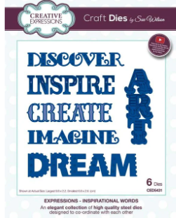 Creative Expressions- Sue Wilson- Expressions Collection- Inspirational Words Die