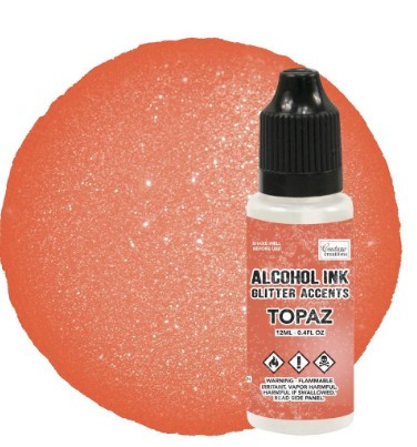 Couture Creations Glitter Accents Alcohol Ink 12mL Topaz