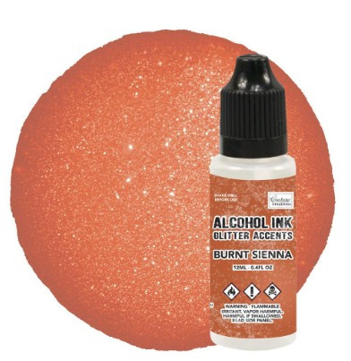 Couture Creations Glitter Accents Alcohol Ink 12mL Burnt Sienna