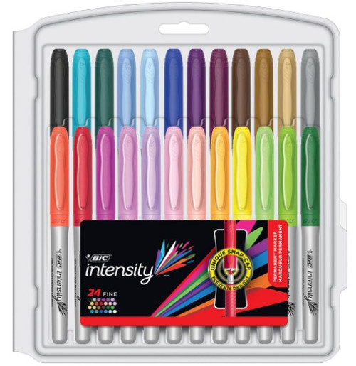 Bic Intensity- Permanent Marker- 24 Fine Point Pens