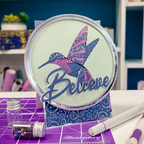 Hunkydory Crafts- Moonstone Dies - Iris Folding - Hummingbird