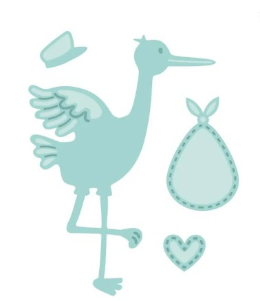 Creative Expressions- Sue Wilson- New Arrival Collection- Stork and Baby Die