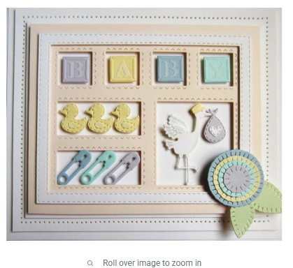 Creative Expressions- Sue Wilson- New Arrival Collection- Stork and Baby Die