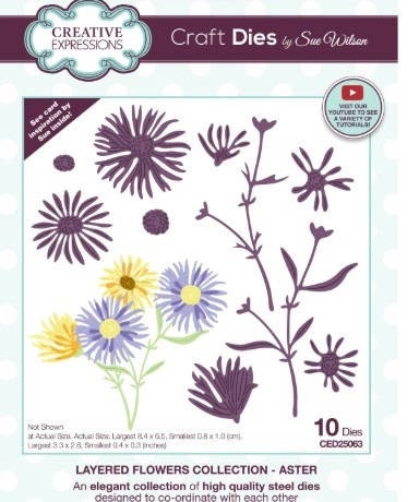 Creative Expressions- Sue Wilson- Layered Flowers Collection- Aster Craft Die