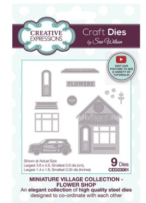 Creative Expressions- Sue Wilson- Miniature Village Collection- Flower Shop Craft Die