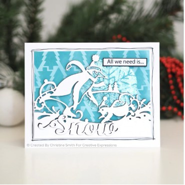 Creative Expressions- Paper Cuts Collection- Penguins Sledding Edger Craft Die