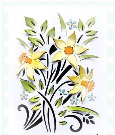 Creative Expressions- Paper Cuts Cut & Lift Collection- Dancing Daffodils Craft Die