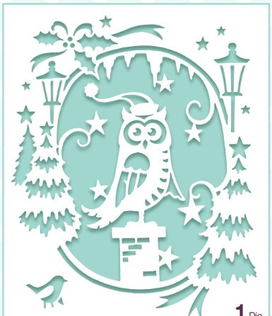 Creative Expressions- Paper Cuts Scenes- Santa Owl Craft Die