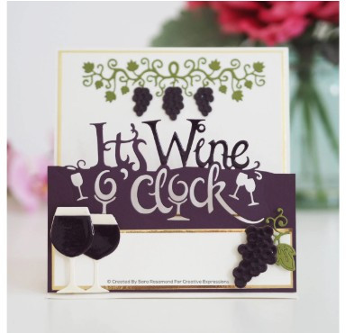 Creative Expressions- Paper Cuts Collection - Wine O'Clock Edger