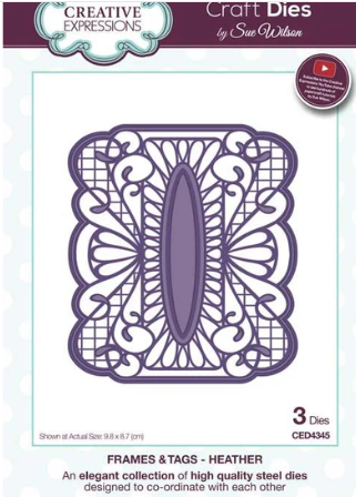 Creative Expressions- Sue Wilson- Frames and Tags Collection- Heather Die