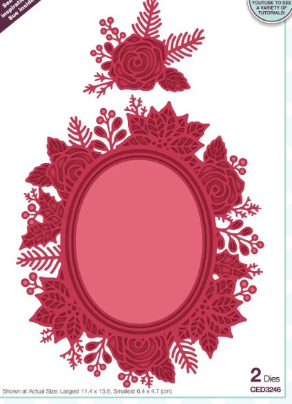 Creative Expressions- Sue Wilson- Festive Collection- Oval Wreath Frame Craft Die