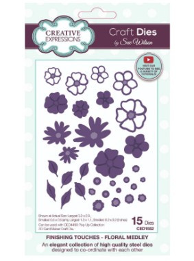 Creative Expressions- Sue Wilson- Finishing Touches Collection- Floral Medley Craft Die