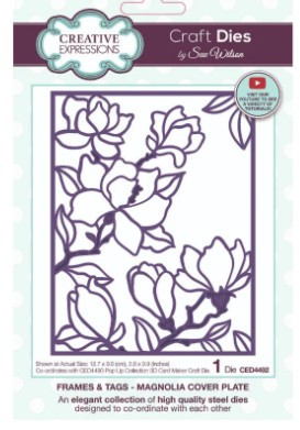Creative Expressions- Sue Wilson- Frames & Tags Collection- Magnolia Cover Plate Craft Die