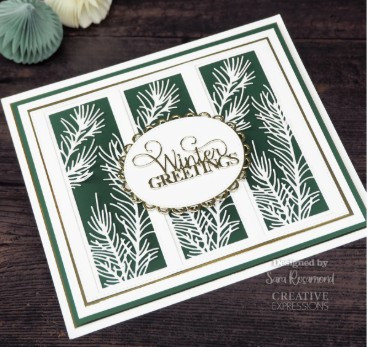 Creative Expressions- Sue Wilson- Festive Collection- Holly & Pine Floral Panels Craft Die