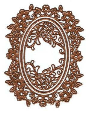 Creative Expressions- Sue Wilson- Frames and Tags Collection- Rose Oval