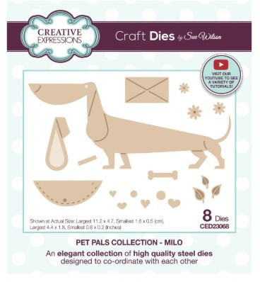 Creative Expressions-Sue Wilson- Pet Pals Collection- Milo Craft Die