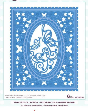 Creative Expressions- Jamie Rodgers- Butterfly & Flowers Frame Craft Die