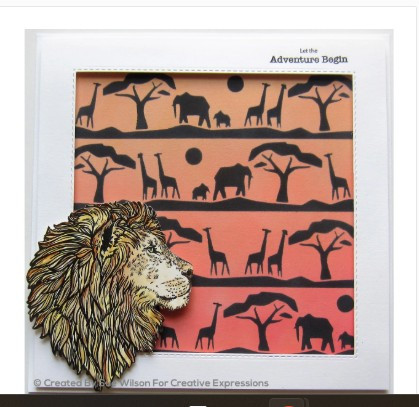 Creative Expressions Sue Wilson Safari Collection Lion Craft Die