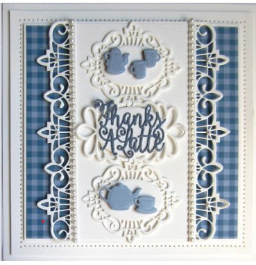 Creative Expressions- Sue Wilson- Shadow Boxes Accessory- Thanks A Latte Die